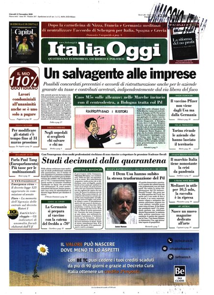 Italia oggi : quotidiano di economia finanza e politica